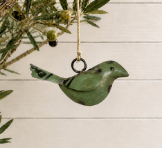 HANGING GREEN BIRD ORNAMENT *NEW* AVAIL DEC 2026
